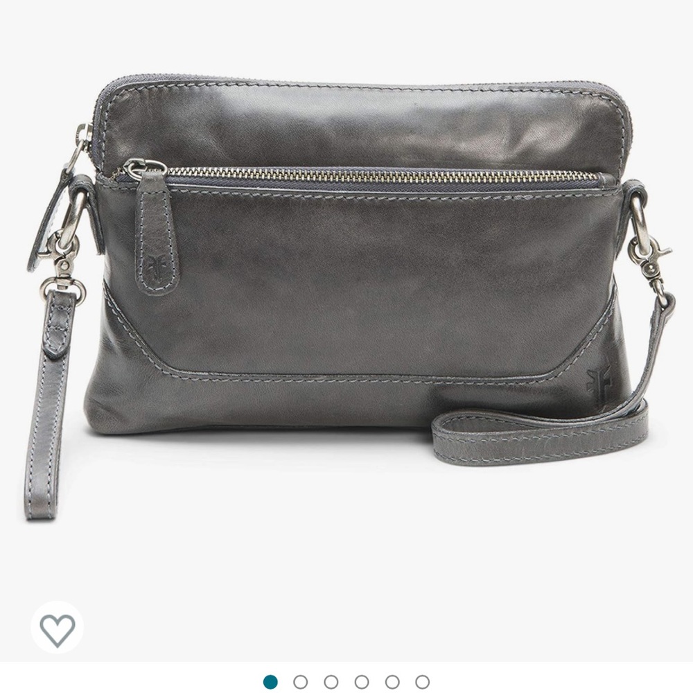 [Frye] Melissa crossbody wristlet in Carbon NWT leather